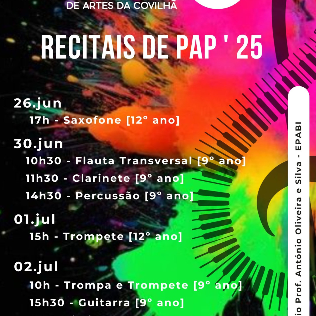 Ciclo de Recitais de PAP de 2025 da EPABI