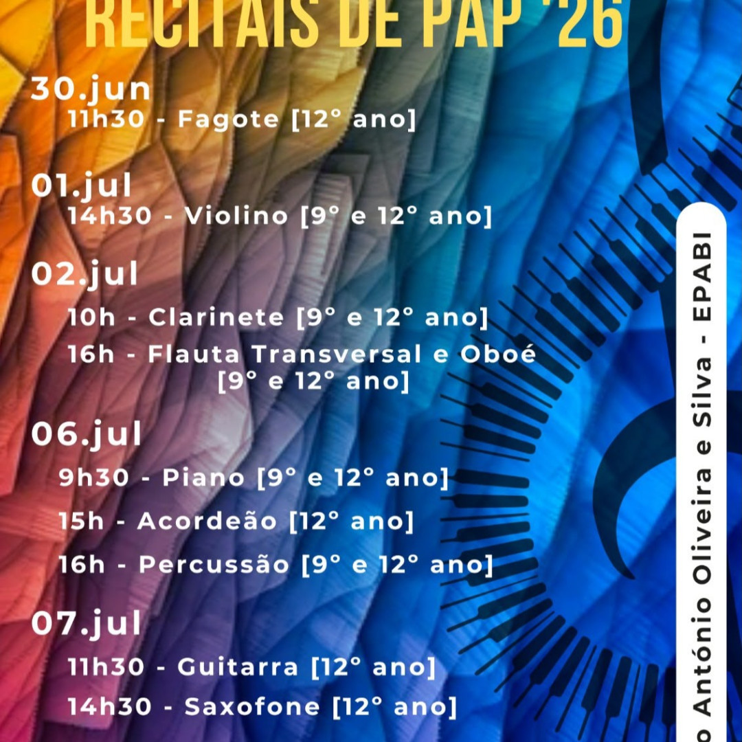 Ciclo de Recitais de PAP’26